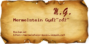 Mermelstein Győző névjegykártya